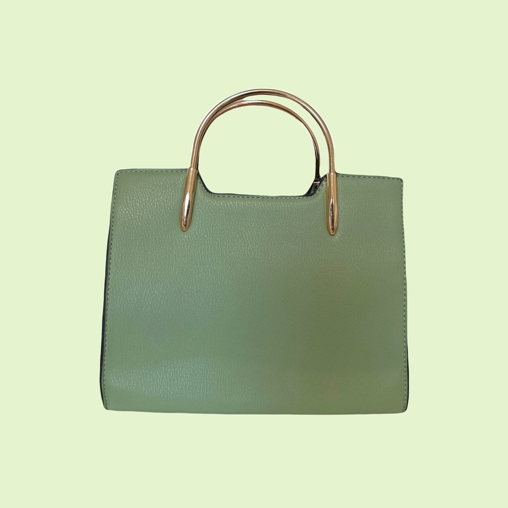 Small Green/Gold Tote Bag